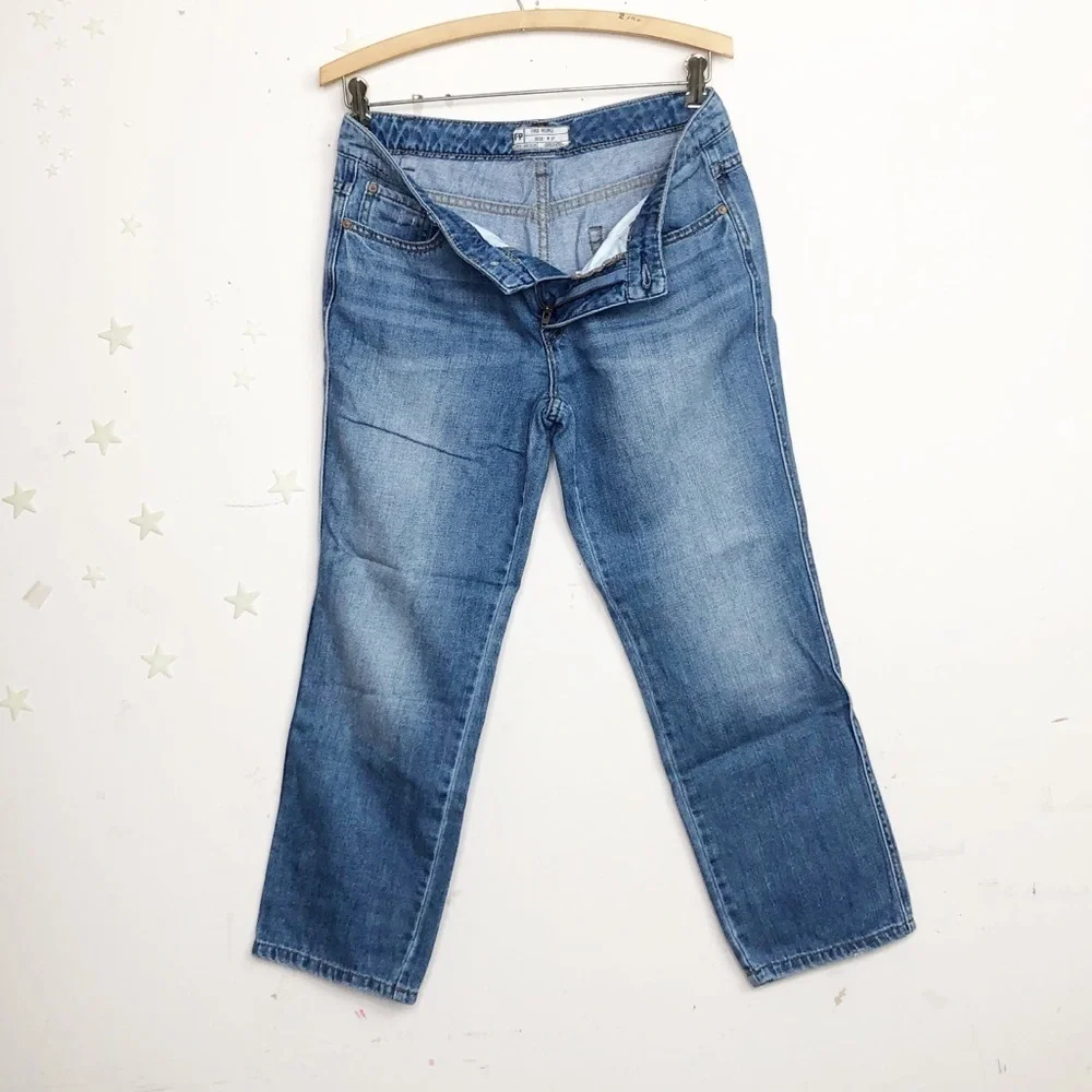 FREE people cropped boyfriend jeans